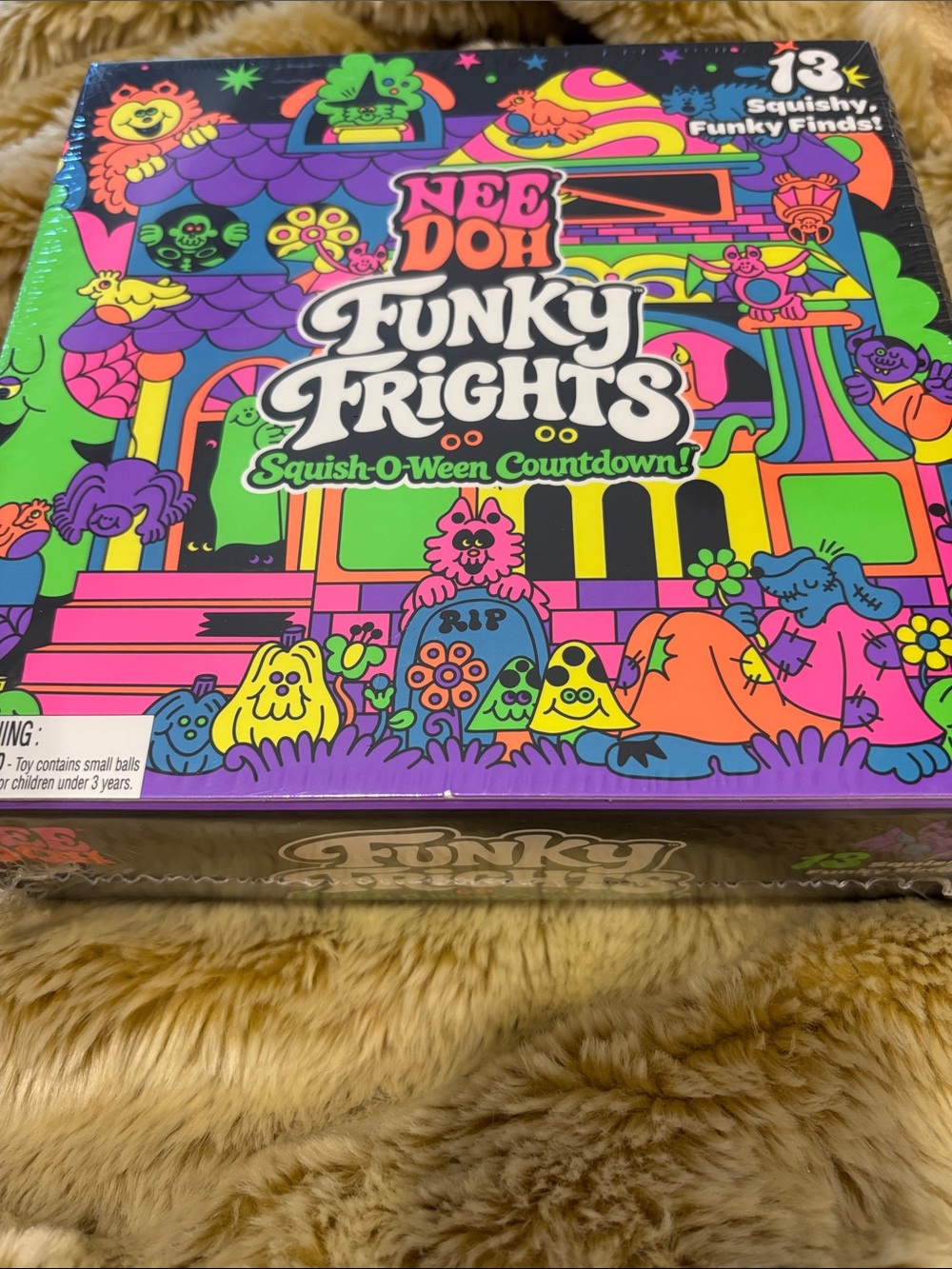 Nee Doh Funky Frights Squish-O-Ween Countdown Toy - Neon Multicolor